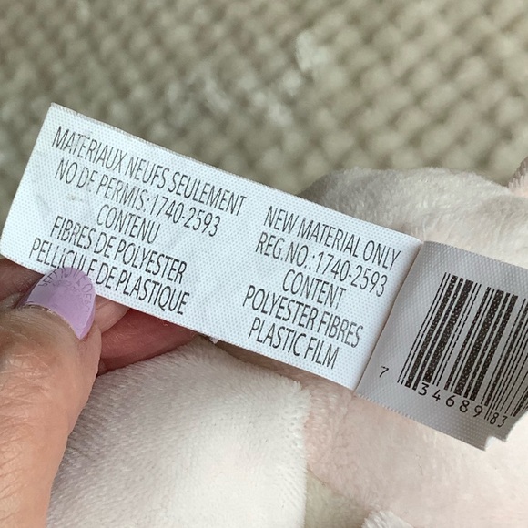 KELLYTOY Plush Pink Elephant Rattle Crinkle Ears Embroidered Eyes Stuffed Animal - Picture 6 of 9